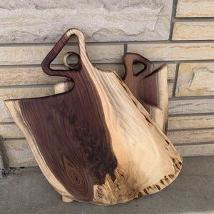 Handmade live edge charcuterie serving board